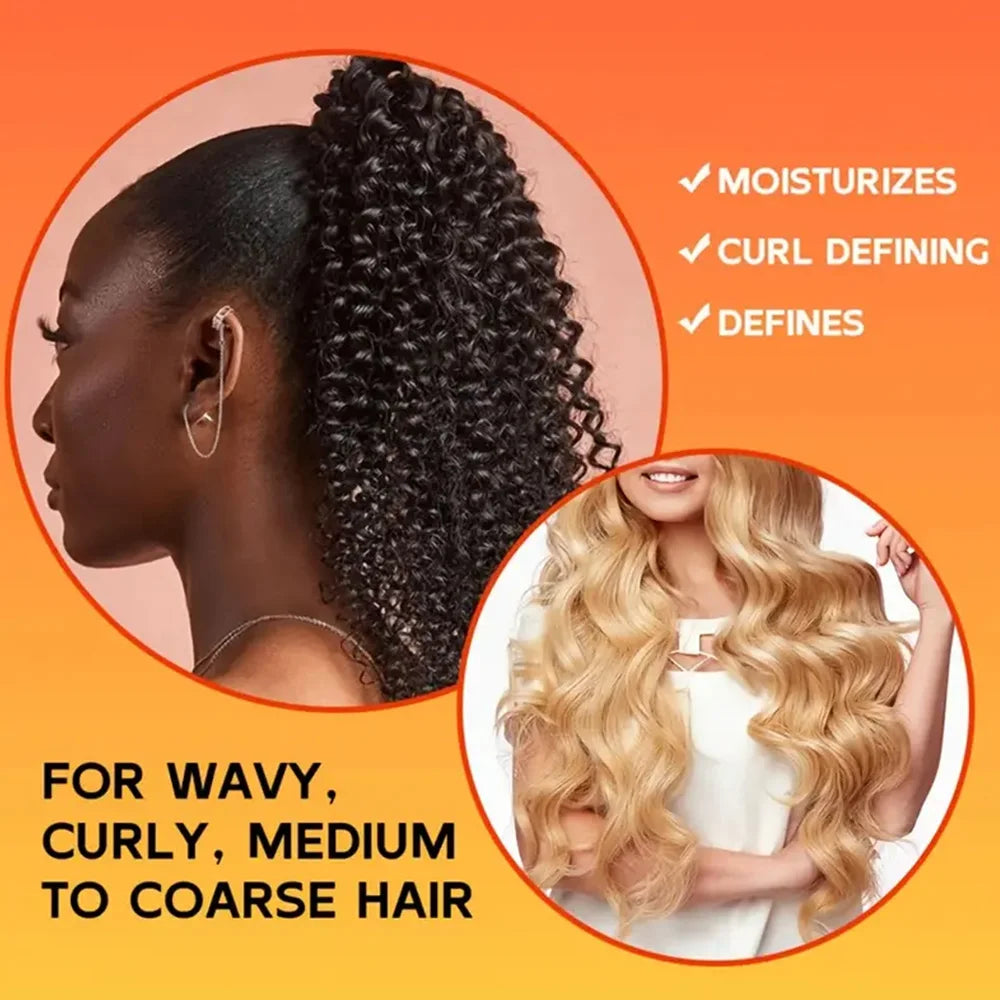 Black Castor Oil Curl Defining Cream Non-stick Hydrates & eliminates frizz, Hair-Smoothing Anti-Frizz Cream to Define 40/70g hot